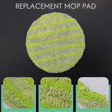 Lot de 10 lingettes de rechange AURA pour balai à franges rotatif électrique sans fil (1/5)