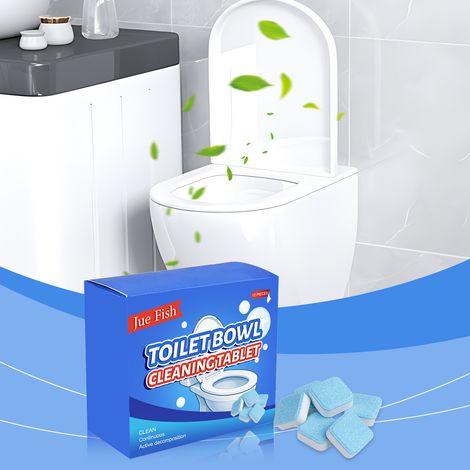 WC-Reinigungstabletten - 12 Tabletten - Reinigt Toiletten, entfernt Kalkablagerungen, gelbe Flecken und unangenehme Gerüche für eine frische und bequeme Sauberkeit. -- DE (1/5)