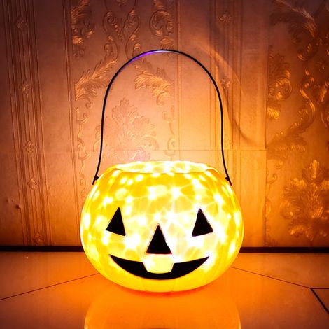 Lanterne citrouille d'Halloween pour enfants, lumières colorées, rires magiques (1/4)