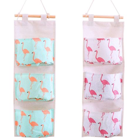 Sac De Rangement Murale - En Lin Et Coton - Imperméable - Pour Salle De Bain Cuisine Chambre - 2 Pièces (1/5)