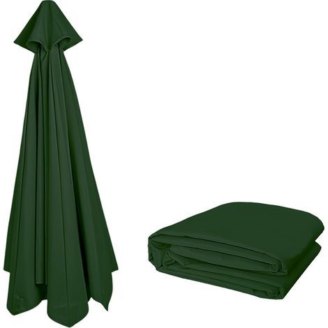 3.50M Rechange pour parasol de patio en extérieur Remplacement robuste pour parapluie de marché Toile de parasol pour 8 baleines Protection UV et imperméable auvent de rechange Seulement (1/5)