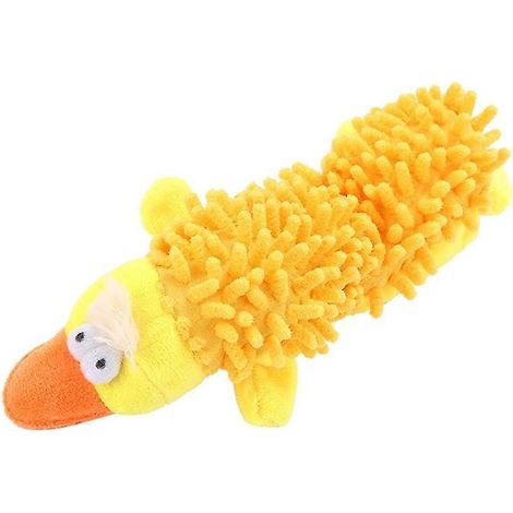 Canard jaune jouet à mâcher pour chien, peluche qui couine, résistante à la déchirure, jouet doux pour petit chiot. (1/4)