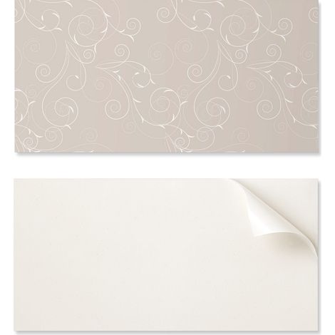 Azulejo decorativo de vinilo para pared de oficina con delicadas espirales y hojas, 10x40x20 cm.