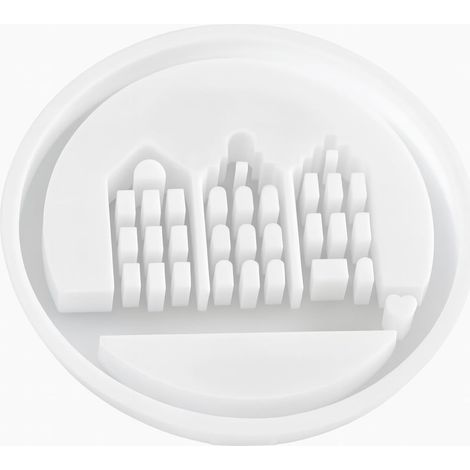 Moule en silicone rond pour maison - Moules en silicone - Moule à couler, Idéal pour Décoration et Artisanat, Cadeau pour Amateurs de DIY, Durable et Réutilisable (1/5)