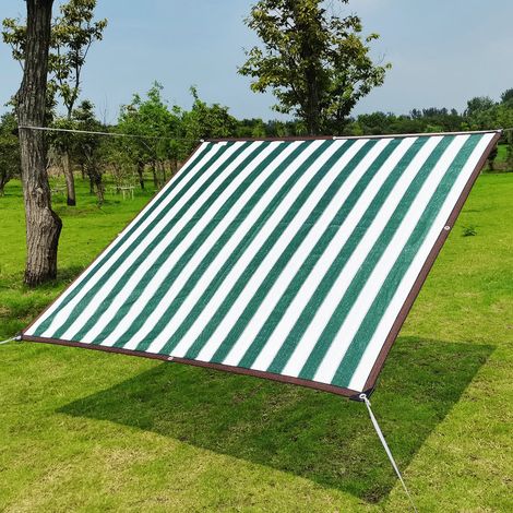 Filet pare-soleil auvents extérieurs 3m x 3m, taux d'ombrage de 90%, plantes succulentes, vert-blanc, filet d'ombrage, pergola de jardin (1/5)