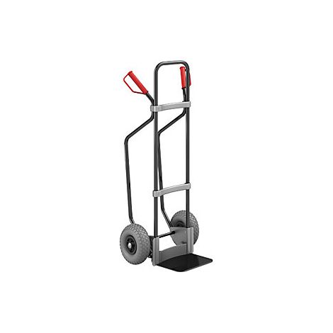 eurokraft pro  Carrello per sacchi con pattini  nero  piano di