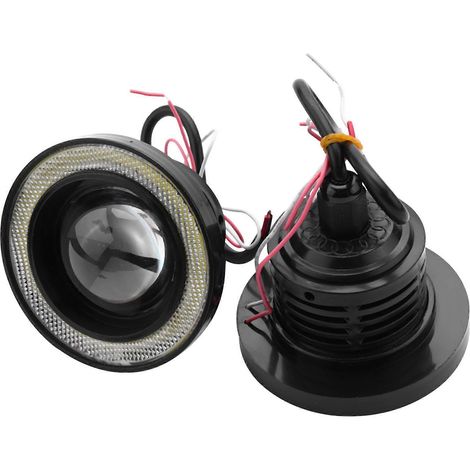Lote de 2 faros antibrouillard/feux de jour Universes para voiture, 3,5 pouces, tipo œil d'ange, COB, blancos. (1/5)