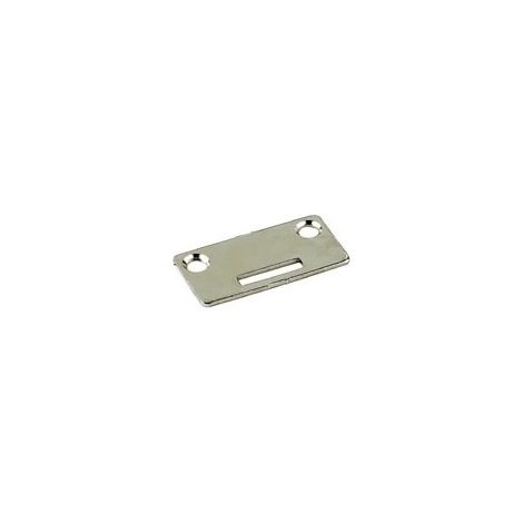 Gâche plate acier - Décor : Nickelé - Dimensions : 21 x 42 mm - Matériau : Zamac - OJMAR (1/2)