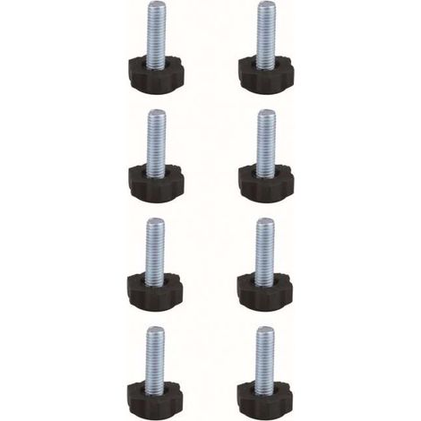 Cyclingcolors – Lot de 8 vérins réglables M8 x 30mm avec molette en plastique – Ajustables pour meubles – Pieds de table et chaises – Bricolage professionnel (1/2)