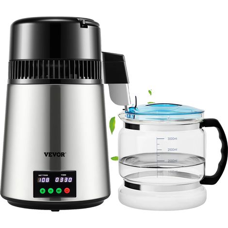 Distillateur d'eau, capacité de 4L, fonctionnalité à écran tactile, Argent (1/5)