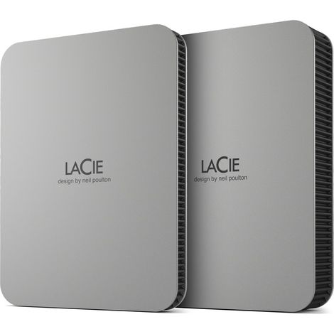 Disque dur portable externe - LACIE - Mobile Drive v2 - USB 3.1-C - 2To - Gris (STLP2000400)