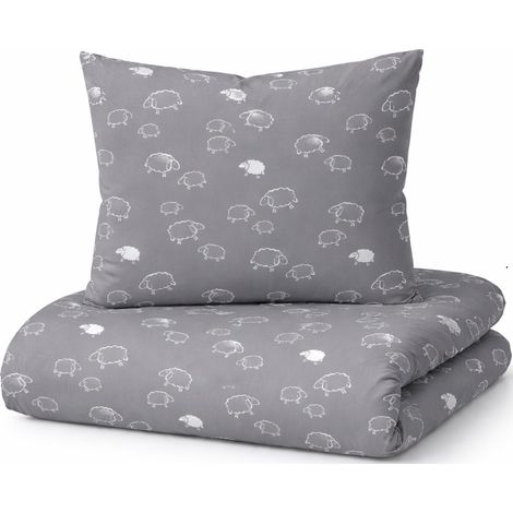 Linge de lit enfant en coton 120x160, 2 pièces, laine de mouton polonaise de qualité supérieure (1/5)