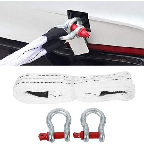 Câble de remorquage de voiture de 5 m avec crochet en acier en forme de U de taille moyenne, capacité de charge de 18 tonnes (BY-978-3) (1/5)