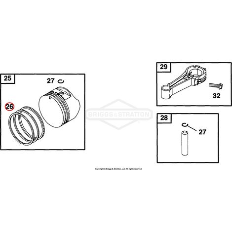 Kit Segmenti quadro BRIGGS & STRATTON diametro 68.1 mm Compatibile - 011595