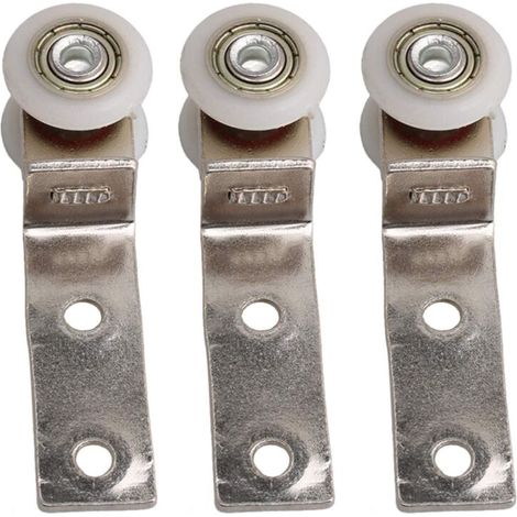 Aougo – Roulette en métal 19mm – Lot de 10 roulettes avec support jusqu'à 40 kg – Pour rail en U – Roulements à billes pour glissement fluide