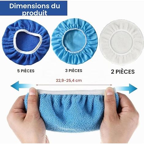 Microfibre Polishing Pads, 230 to 250 mm, Materials, Polishing Pads, Polishing Kit for Car with Fibre Car Glass Furniture (1/4)