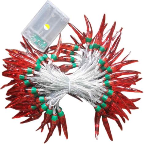 1 Guirlande lumineuse LED, 10 mètres, 100 LEDs, rouge piment, IP44, intérieur extérieur, Noël fête (1/5)