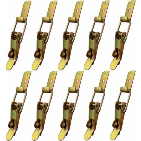 Fermeture à Levier, Rehausse Ridelle Remorque Fermeture Remorque Fermoir à Bascule Fermeture a Levier pour Tiroir, Levier de Verrouillage, Boîte à Outils, Placard, Armoire, Boîte 10 Pièces