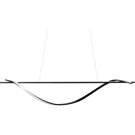 Lampada a Sospensione Moderna Integrata a Luce LED a Forma di Spirale in Metallo Nero Bodri