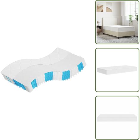 The Living Store Matelas à ressorts ensachés dureté moyenne 120x200 cm - Confort de sommeil (1/5)