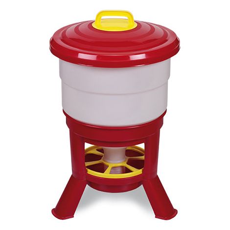 Tolva Gallinas SILO Premium - Comedero con Patas para Gallinas y Otras Aves de Corral - Tolva Fabricada en plástico Resistente - 40 L