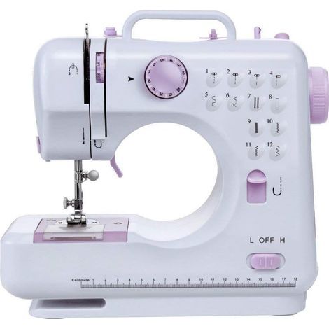 Machine à coudre électrique 12 aiguilles – Couture inversée – 2 vitesses – 12 motifs intégrés – Max 6 couches de denim (1/5)
