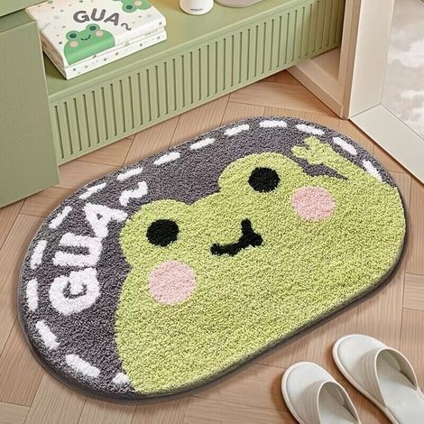 Tapis shaggy doux et chaud, 40 x 60 cm, pour chambre, salon, chambre d'enfant, 1 pièce (1/4)