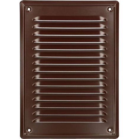KOTARBAU Grille de Ventilation 230 x 165 mm Brun En Acier Galvanisé Grille D'aération avec Moustiquaire Résistante à la Corrosion (1/5)