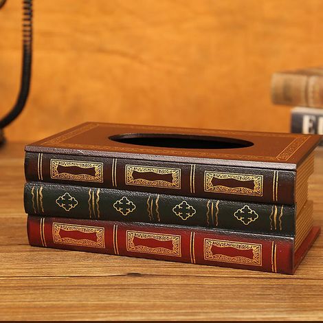 Eine braune Holzschublade, eine personalisierte Buchbox im europäischen Retro-Stil, eine Taschentuchbox, eine kunstvolle Restaurantdekoration (1/5)