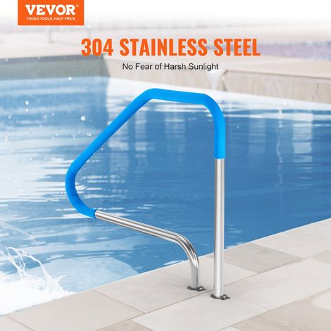 Rampe Piscine, 1165x935 mm, Main Courante Piscine Acier Inoxydable Pré-construit, Barre d'Appui de Sécurité Antirouille avec Access… (1/5)