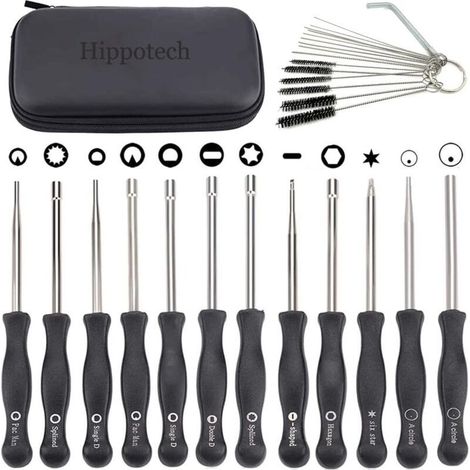 Hippotech Lot de 12 Outils de réglage de carburateur avec Tournevis acircle pour Petit Moteur 2 Temps pour Husqvarna pour STHIL pour débroussailleuse Echo tronçonneuse (1/4)