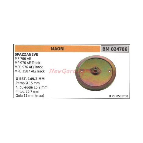 Puleggia per spazzaneve MP 766 AE MAORI 024786