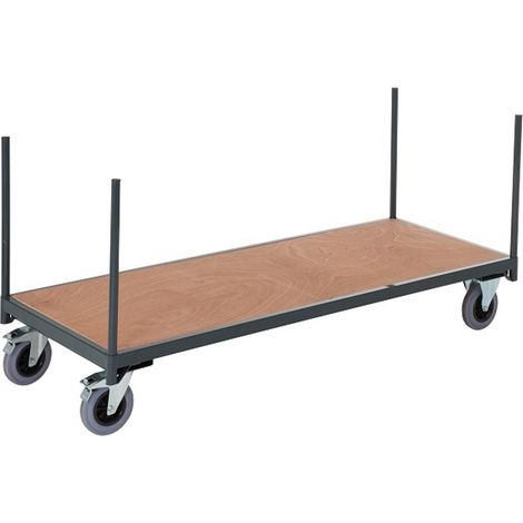 PROVOST - Chariot de manutention à 4 réhausses pour charges volumineuses - Structure bois, 500 kg