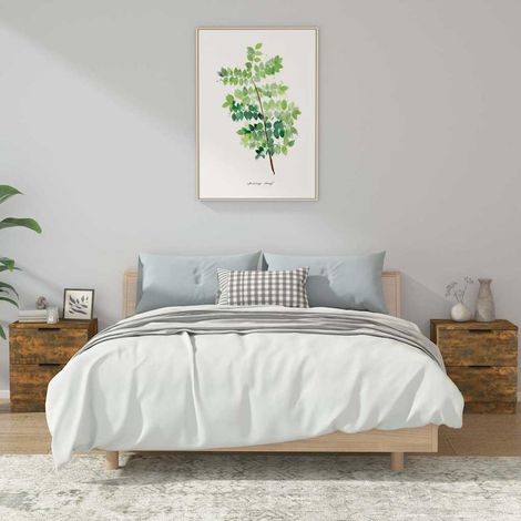 vidaXL Bedside Cabinets 2 pcs Smoked Oak Engineered Wood (1/5)