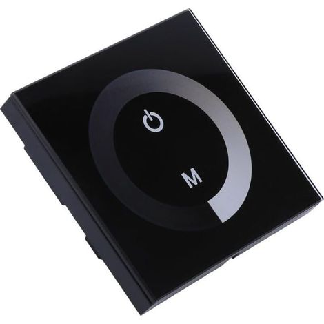 Interrupteur variateur LED, contrôleur à écran tactile pleine surface CC (noir) (1/4)