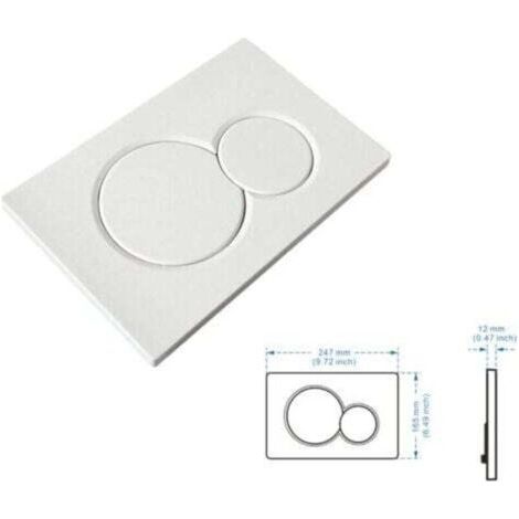 NALOOKAMIC Convient pour GEBERIT SIGMA 01 Plaque de déclenchement - Convient pour réservoir d'eau UP320 / UP720 - 115.770.11.5 - Blanc