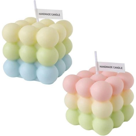 Duftkerze Bubble 2 Stück Geometrisch Sojawachs Geschenkset Ombre (1/5)