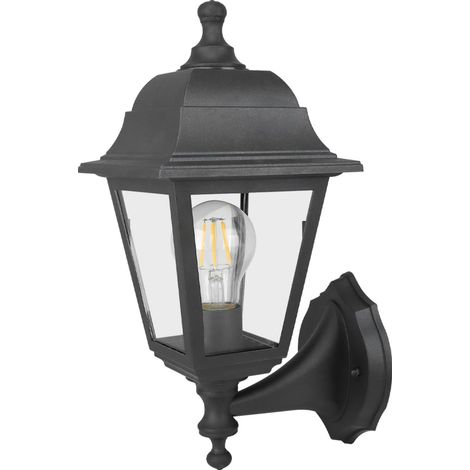 Applique Murale Exterieur Diffuseur en Verre, Douille E27 Max 25W (Ampoule Non Fournie), IP65 Étanche Luminaire Exterieur, Lampe Exterieur Murale Moderne Pour Façades et Terasses (1/5)