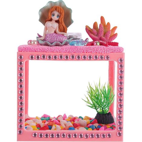 Aquarium miniature transparent en plastique à faire soi-même, aquarium sirène (1/5)