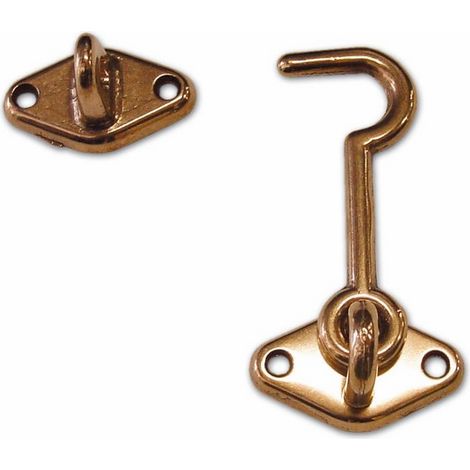 GANCIO SICUREZZA OTTONE LUCIDO DS 100MM - CF. BLISTER 2PZ