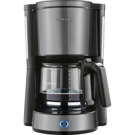 Severin 9572 Kaffeemaschine Anthrazit, Schwarz, Edelstahl Fassungsvermögen Tassen=10 Glaskanne (1/3)