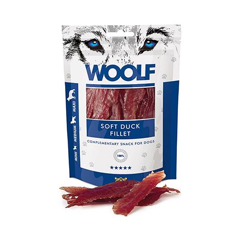 SNACKS WOOLF FILETE DE PATO, Bolsa 100 gr Pack 5 uds