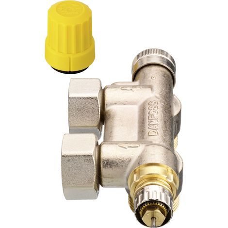 Corps de vanne VHS-UN 3/4" x 1/2" équerre nickelé avec vidange (1/4)