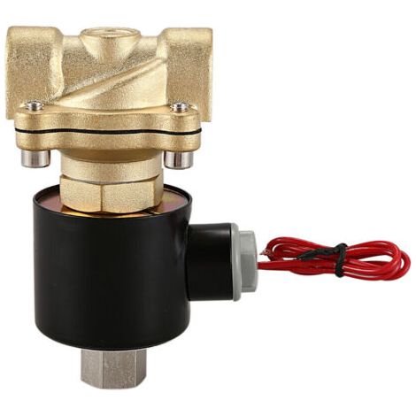 Électrovanne laiton 1/2" DN15 220V normalement ouverte pour gaz huile eau (1/5)