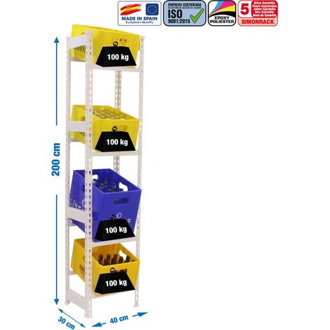 Simonrack SIMONBOTTLE scaffale leggero bianco in metallo (1/3)
