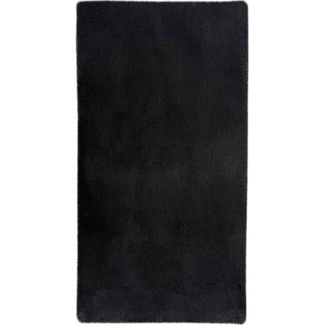 Tapis de Bain Fait à la Main "Rabbit" Gris Foncé 70 x 130 cm (1/5)