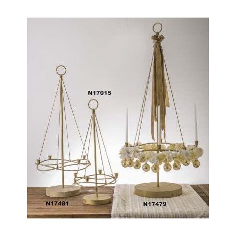 ARPIMEX Albero di Natale con 4 Portacandela Gold