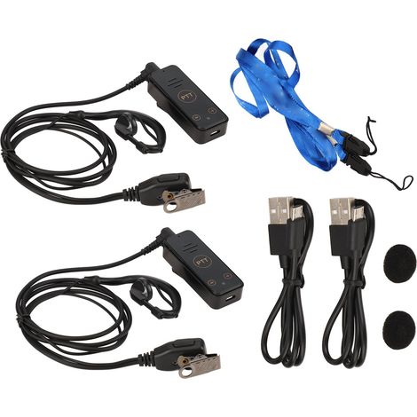 Mini talkie-walkie UHF/VHF rechargeable USB, émetteur-récepteur radio bidirectionnel pour bars, hôtels et restaurants (1/5)