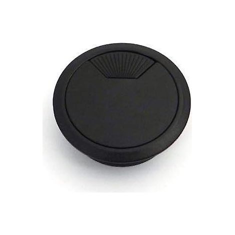 Lot de 10 passe-câbles noirs de 60 mm de diamètre (1/5)