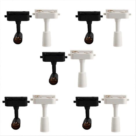Mini-Schienenprojektor mit verstellbarer Schiene, einphasig, austauschbare Lampe, Schwarzweiß, DIY-Zubehör für Kunststoff-Schienenprojektoren. (1/5)